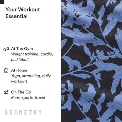 GEOMETRY Gym Towels for Working Out - Compact & Quick Dry, Super Absorbent Double-Sided Microfiber Sweat Towel - Premium Microfiber for Gym - Lavender Nights, 16" x 30", 1 Piece