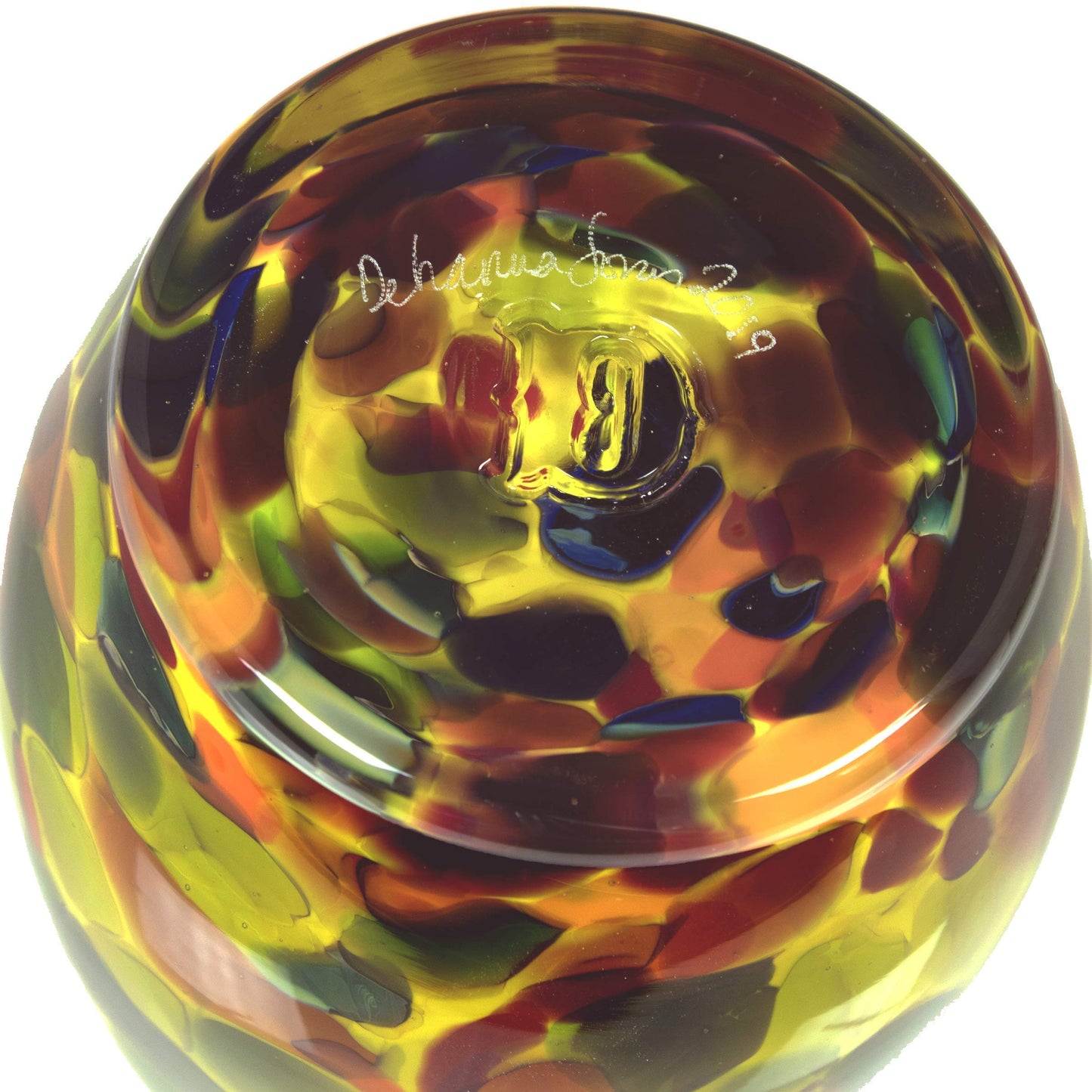 Totally Blown Glassworks Votive Candle Holder, Handmade Blown Glass, Accent Vase, Centerpiece, Home Decor, Artist Dehanna Jones, Seattle, WA. (Yellow MM Brick Road)