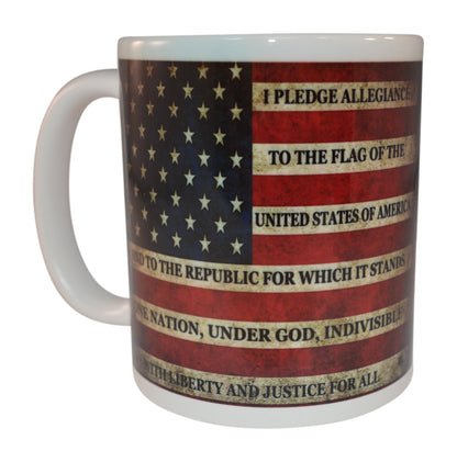 Rogue River Tactical Patriotic USA Flag Funny Coffee Mug Novelty Cup Gift America Pledge of Allegiance