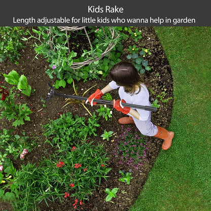 Stirrup Hoe and Cultivator Garden Tool Heavy Duty, Scuffle Loop Action Hoe Weeding Gardening Hand Tools for Women Kids Men, Metal Weeder Scraper Garden Hoe Rake Weed Puller Long Handle 32-62 inch