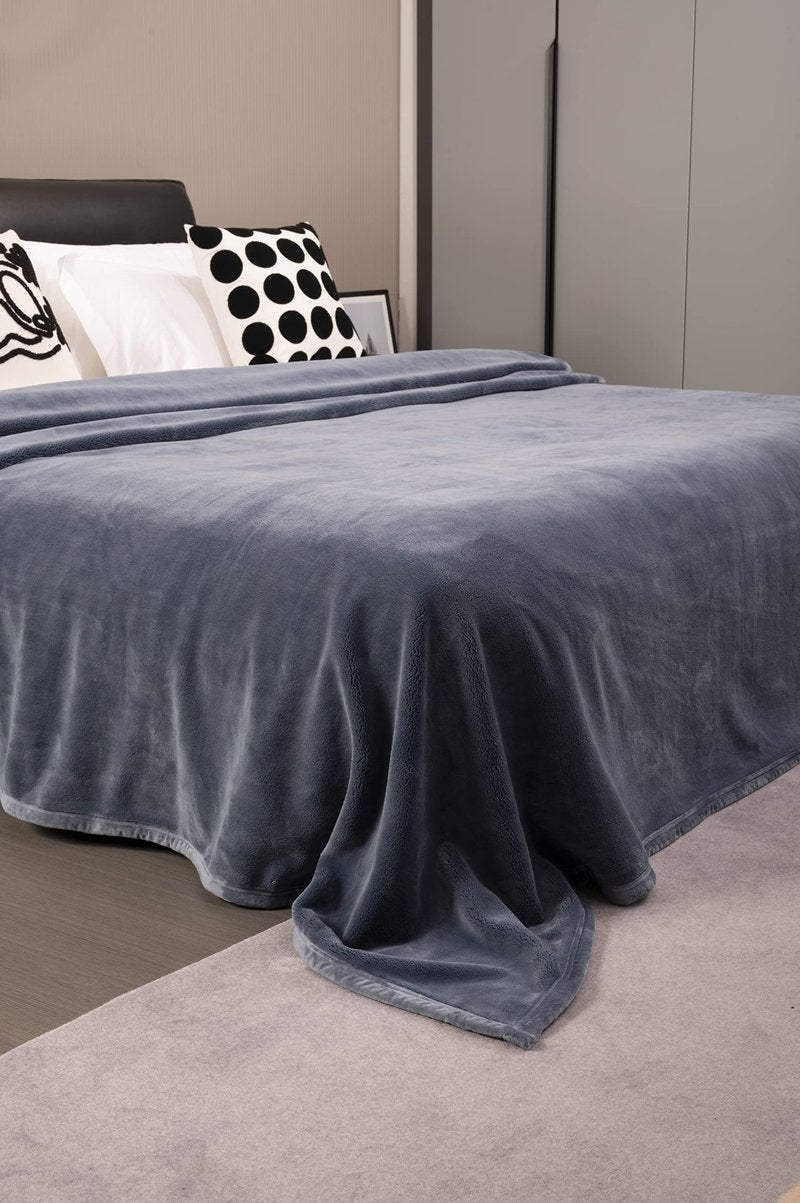 Mellowdy Extra Thick Hearty Plush Flannel Blanket (Burnt Orange, 60x80) - 500GSM Twin Size Warm Blanket for Winter, Fall | Soft, Fluffy, Cuddly, Perfect for Bed, Oversized Throw for Couch, Sofa