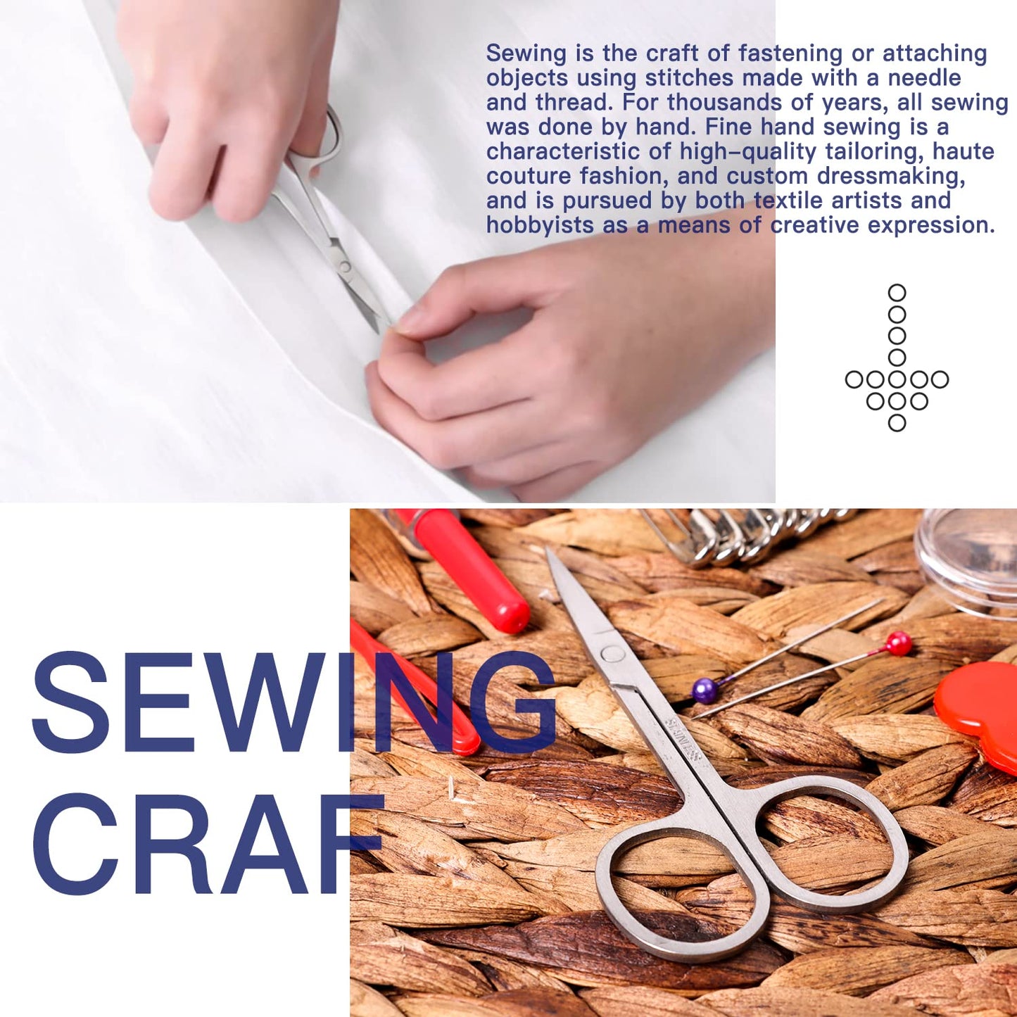 JUNING Sewing Kit with Case Portable Sewing Supplies for Home Traveler, Adults, Beginner, Emergency, Contains Thread, Scissors, Needles,Measuring Tape