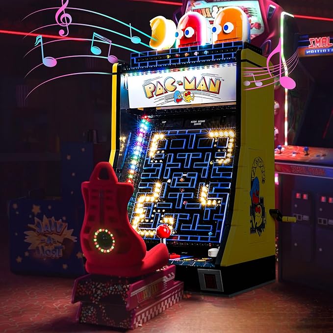 Upgraded Led Light Kit Compatible with Lego Icons PAC-Man Arcade Building Blocks Model Music Version Compatible with Lego 10323(Model Not Included)