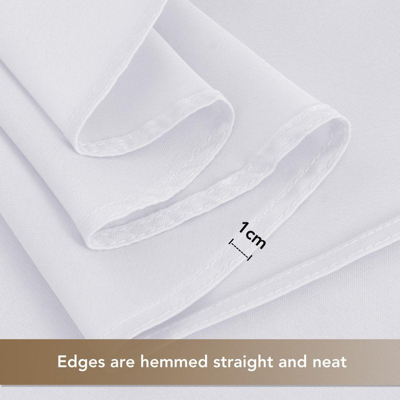 sancua White Table Cloths Rectangle, 10 Pack Tablecoths Rectangular for 6 Foot Tables - Washable Polyester Fabric Table Cover for Wedding, Birthday Party, Banquet Reception, 54x108 Inch
