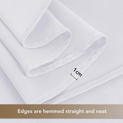 sancua White Table Cloths Rectangle, 10 Pack Tablecoths Rectangular for 6 Foot Tables - Washable Polyester Fabric Table Cover for Wedding, Birthday Party, Banquet Reception, 54x108 Inch