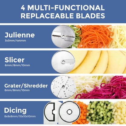 TK Universal Disc Replacement for Half and Round Hopper - Vegetable Chopper - Julienne 4x4mm.