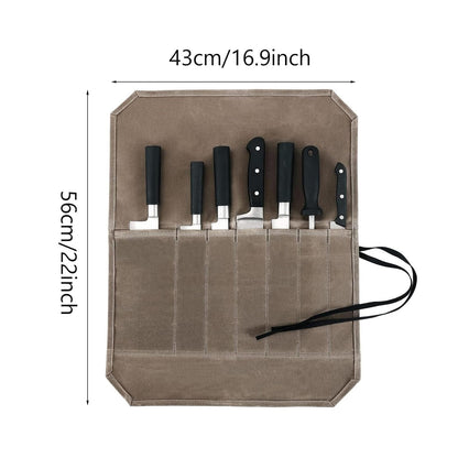 Qchengsan Chef Knife Roll Bag with Knife Edge Guards Set,Universal Knife Sheath Guard Blade Cover or Sleeves for Chef Traveling,Non-BPA,Gifts for Men Dad Father