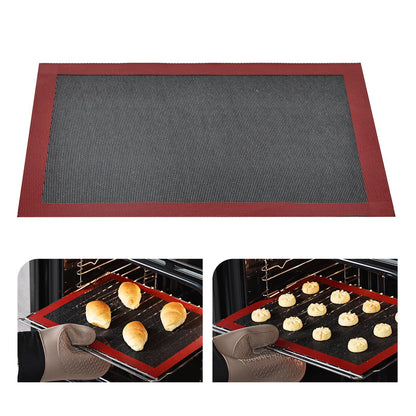 KitchenRaku Perforated Silicone Baking Mat, 15.7"x11.8" Reusable Silicone Baking Sheets for Oven, Nonstick Bread Mat for Cookies, Macarons, Bread and Pastry