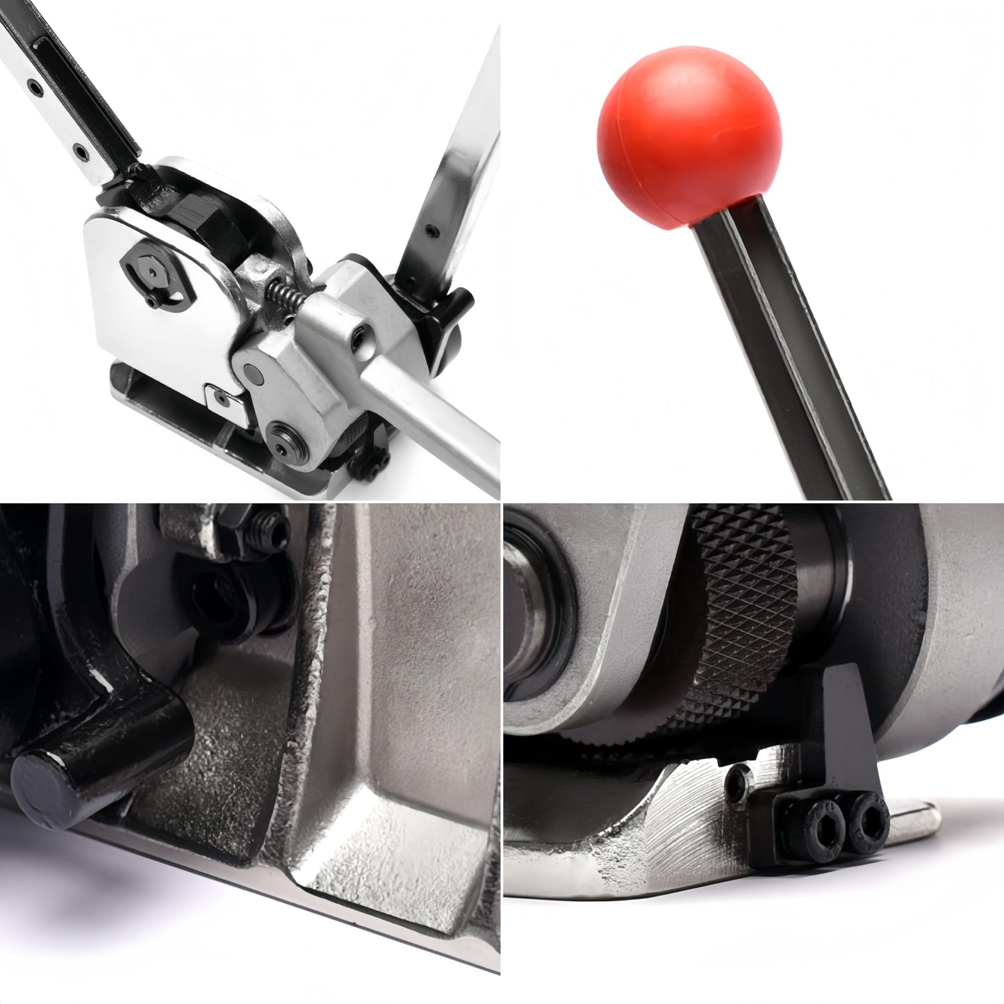 Steel Banding Strapping Kit, Manual Edge Banding Trimmer Machine, Metal Banding Strapping Tool for 1/2"-3/4" Metal Packing Strap, High Strength Strap Tensioner Sealer for High Tensile Pallet Packaging