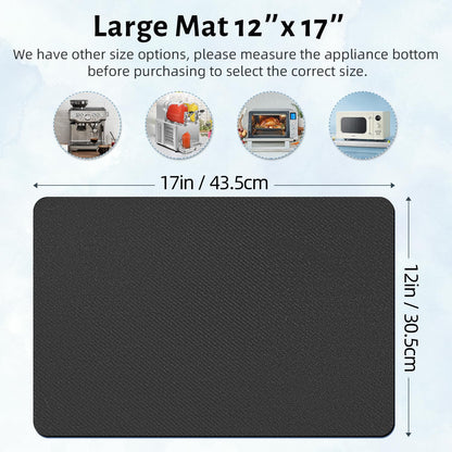 LOPNUR 14"x10" Small Appliance Slider, Appliance Sliders for Kitchen Appliances, 360° Rotating Sliding Tray for Coffee Maker, Heat Resistant Mat Cut to Fit Stand Mixer Air Fryer Microwave, Gray
