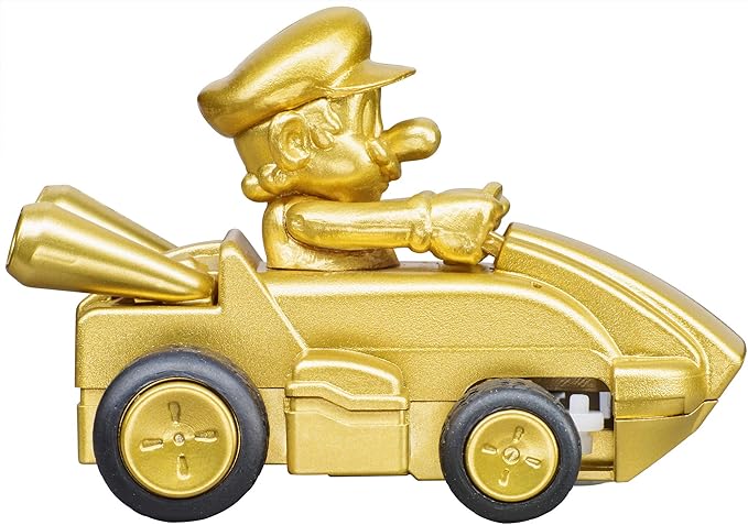 Carrera RC Nintendo Mario Kart 2.4 GHz Mini Collectible Radio Remote Control Toy Car Vehicle - Gold Mario
