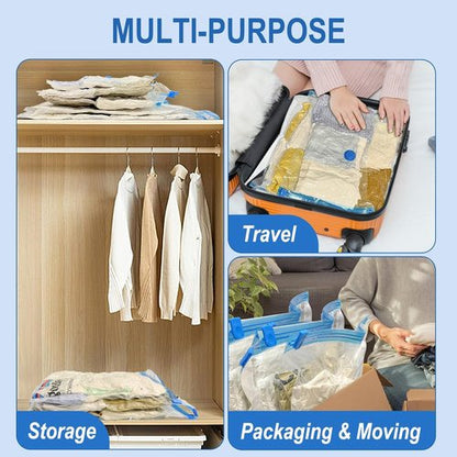 Fygrip Vacuum Storage Bags - Space-Saving Seal Bags with Hand Pump for Clothing & Blankets | 20 Combo Set