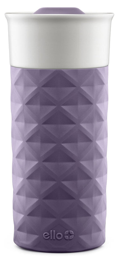 Ello Ogden 16oz Ceramic Travel Mug with Splash-Resistant Slider Lid and Protective Silicone Sleeve, Perfect for Coffee or Tea, BPA-Free, Dishwasher Safe
