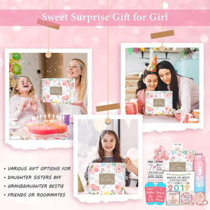 7 Year Old Girl Birthday Gifts for 7 Years Old Girls Gift Ideas Trending 7th Birthday Gifts for Girls Cool Seven Year Olds Girl Gift Happy 7th Decoration Present Popular Things with Tumbler Canvas Bag