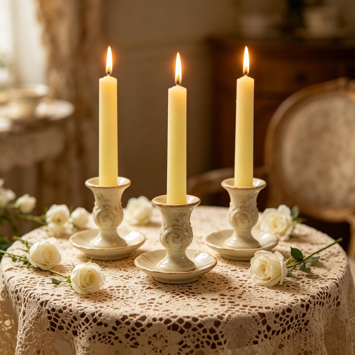 20-Pack Yellow Taper Candles Unscented, 10 Inch Tall Dinner Table Candlesticks for Wedding Centerpieces, Bulk Tapered Candles Long Burning Smokeless Dripless, Bright Decorative Candles for Home Decor