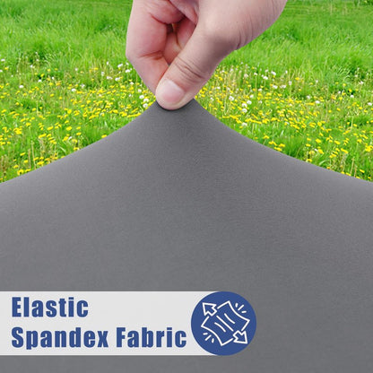Moosfor Spandex 6 Foot Rectangle Table Cloth 2 Pack, Elastic Fitted Tablecloths for Picnic, Stretch Washable Patio Table Cover for Outdoor, Camping, Banquet and Parties (Grey, 30"x72")