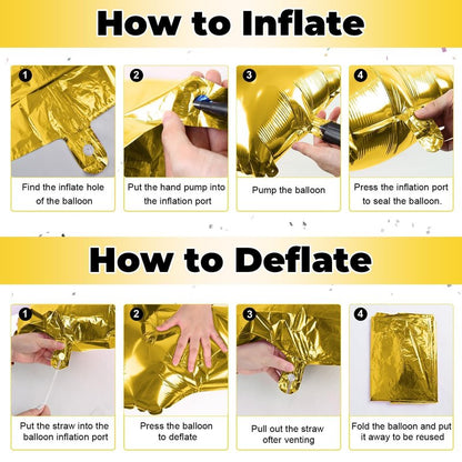 40 Inch Foil Letter Balloon, Big Alphabet R Word, Large Self Inflating Gold Decor for Custom Name, Helium Balloons for Women Birthday Party Anniversary Decoration Supplies