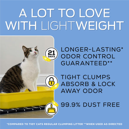 Purina Tidy Cats Lightweight with Glade Clear Springs Multi-Cat, Clumping, Low Dust, Scented Cat Litter - 12 lb. Box