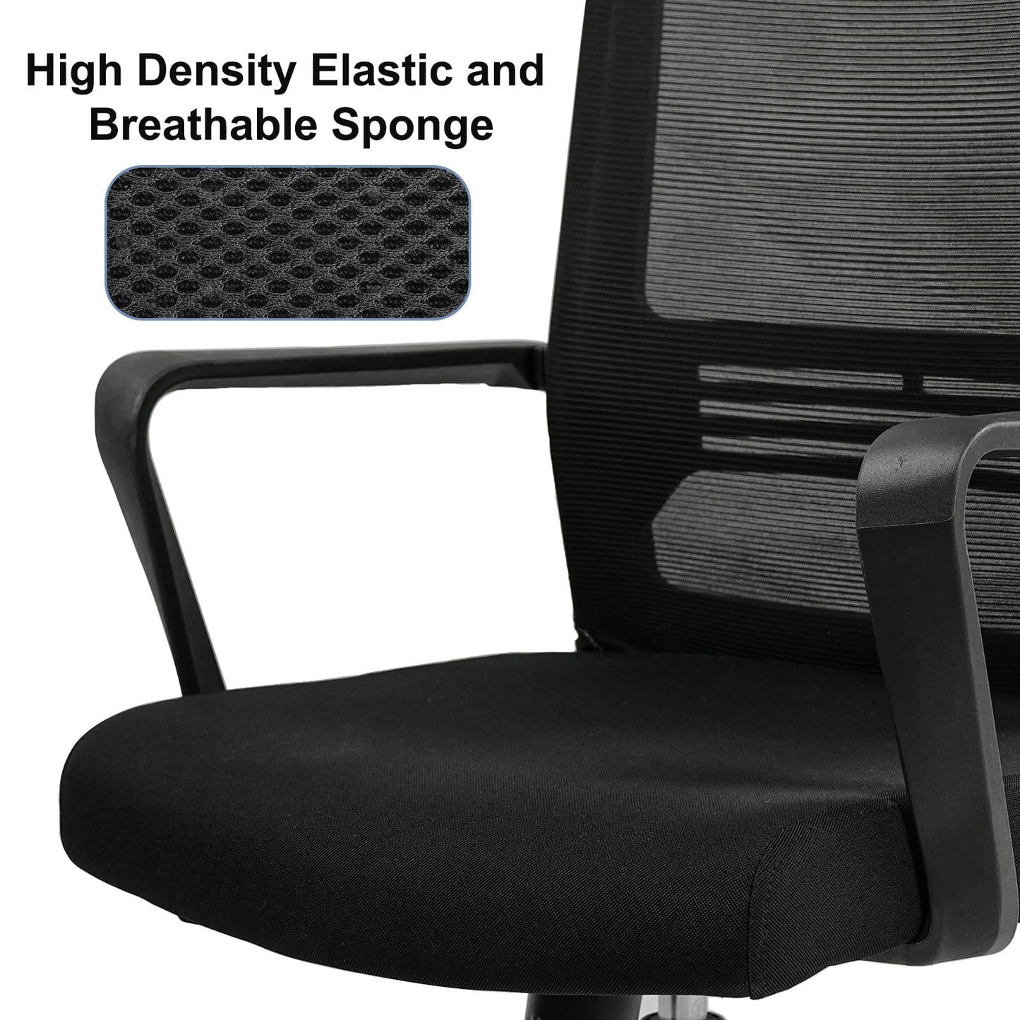 Ergonomic Office Chair,High Back Desk Chair with 3 Gear Tilting Backrest and Adjustable Headrest,400lbs Weight Capacity Integrated Metal Base with Swivel Wheels,Comfort Breathable Mesh