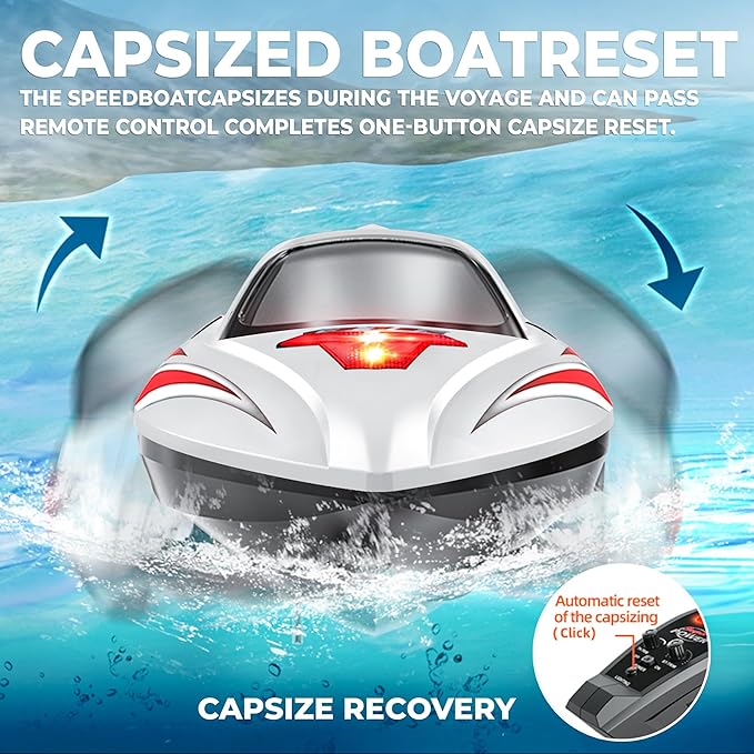 BEZGAR RC Boat 18 inch Big Brushless Remote Control Boat for Adults and Kids 55 KPH Large Fast RC Speed Boats with 2500mAh Battery Ideal Waterproof Toy Boats for Lakes - HJ816 Gray