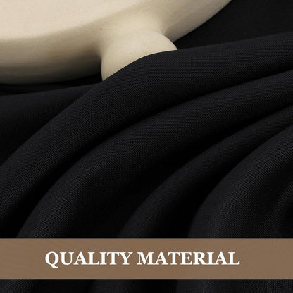 Fitable 6 Pack Black Round Table Clothes - 90 Inches in Diameter - Stain Resistant and Washable Tablecloths, Polyester Fabric Table Covers for Wedding, Party, Banquet, Gathering