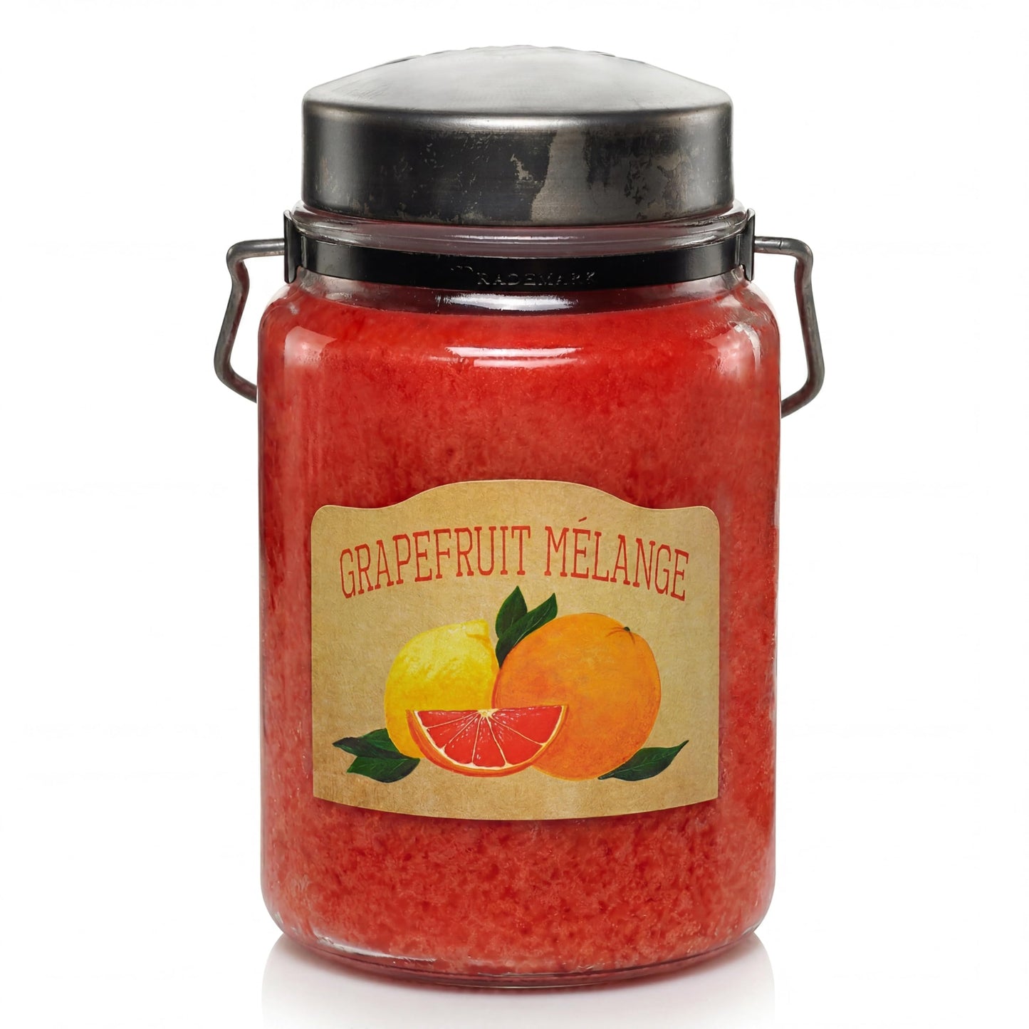 McCall’s Candles | Grapefruit Mélange | 26 oz Scented Candle | USA-Poured | Vintage Rustic Jar with Carrying Handle | Bright Citrus Medley Fragrance