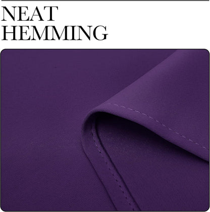NICETOWN Thermal Insulated Blackout Curtains - Triple Weave Solid Ring Top Drapes for Bedroom | Set of 2, 55 x 68 inches, Royal Purple