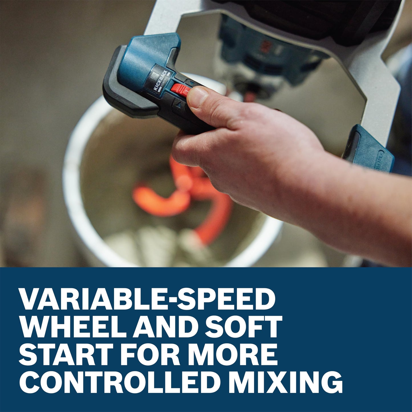BOSCH GRW18V-160 18V Brushless High Torque Mixer - Variable Speed, Soft-Start Technology, with KickBack Control (Bare Tool)