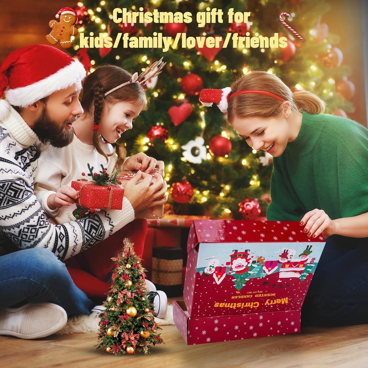 Christmas Scented Candles Gifts Set for Women, 6 Pack 2.5 Oz Candle Set, Natural Soy Wax, Aromatherapy Candles for Birthday, Christmas, Gifts for Her Women