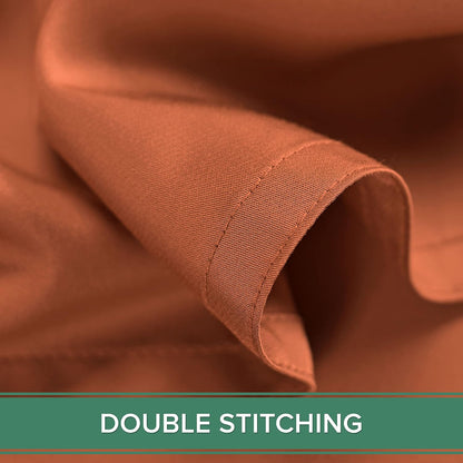 Pure Bamboo Queen Sheets - Luxuriously Soft & Cooling 100% Organic Viscose Bed Set | Terracotta Color