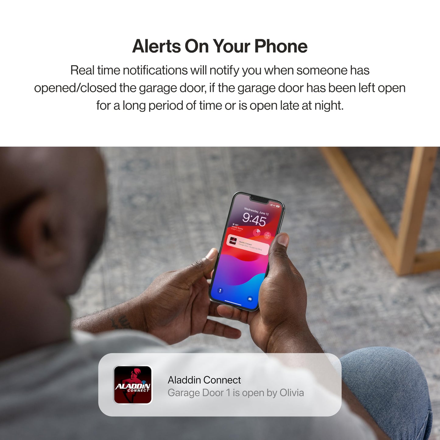 Genie Aladdin Connect Smartphone Garage Door Opener – Monitor, Open & Close Your Garage Door from Anywhere Using Your iPhone or Android Device