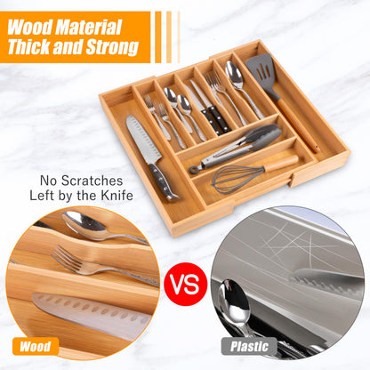 Kitchen Silverware Drawer Organizer and Storage Cabinet Utensil Rack Bathroom Counter Vanity Extra Large Big Cooking Drawer Organizers Countertop Pantry Storage Cabinet Best Kitchen Must Haves 2025