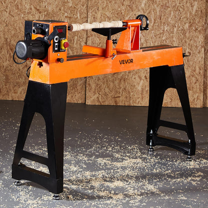 VEVOR 1.5 HP Wood Lathe, 16 x 40 in Wood Lathe Machine with 150 to 3200 RPM Variable Speed Brushless DC Motor Cast Iron Body Tool Rest for Medium to Large Projects Woodworking
