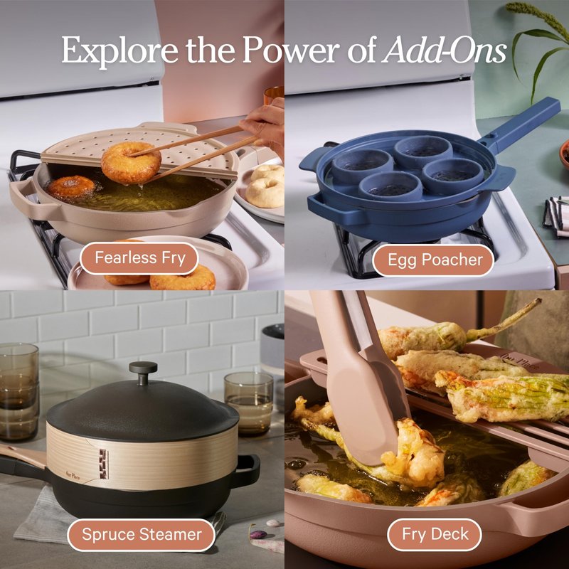 Our Place Always Pan 2.0 | 10.5" Ceramic Pan with Modular Lid, Steamer Basket & Spatula | Patented 10-in-1 Nonstick, Non-Toxic Cookware Made Without PFAS | Induction & Oven-Safe up to 450°F | Char