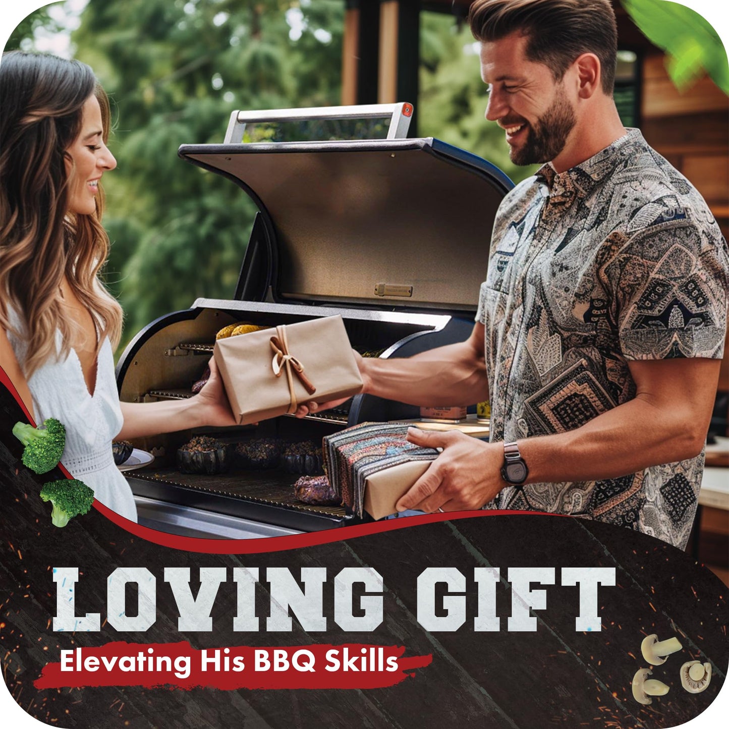 KITCHEN PERFECTION Silicone Smoker Oven Gloves-Extreme Heat Resistant BBQ Gloves-Handle Hot Food Right on Your Grill Fryer & Pit|Waterproof Grilling Cooking Baking Mitts|Superior Value Set +3 Bonuses