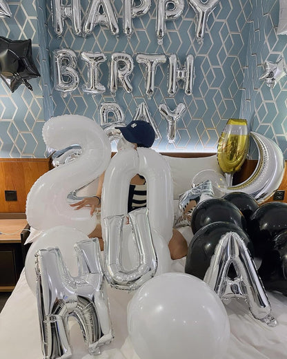 Translucent Number 60 Balloon by [Brand Name] - 40-Inch White Birthday Decoration for 60th Celebration