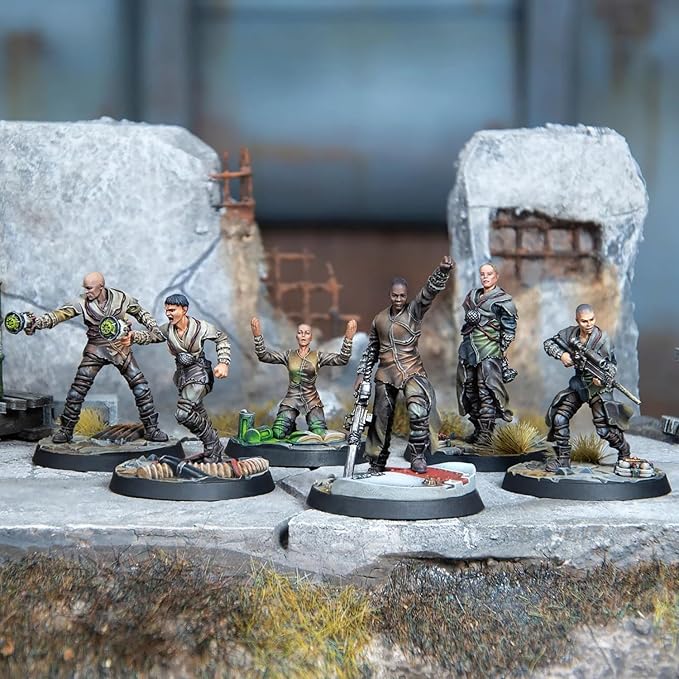 Modiphius Entertainment: Fallout: Wasteland Warfare - Children of Atom: Zealot Congregation - 6 Figures 32mm Unpainted Resin RPG Miniatures