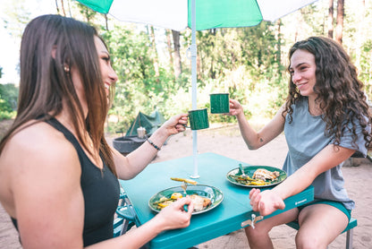 Stansport Picnic Table and Umbrella Combo - Green (G-915)