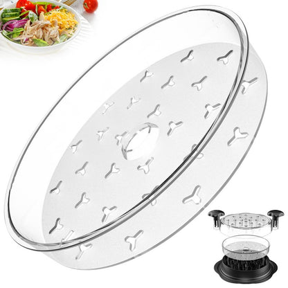SURETIVIAN Chicken Shredder Plate, 7.09inch Removable Plate for Meat Shredder, Clear Removable Tray Only Suitable for SURETIVIAN Chicken Shredder Tool Twist, Easy to Install