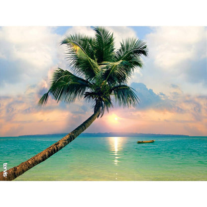 Tervis Sunset in Paradise Made in USA Double Walled Insulated Tumbler Travel Cup Keeps Drinks Cold & Hot, 24oz, Classic