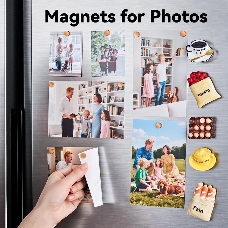 SMARTAKE 45 Pcs Refrigerator Magnets, 10x2.6mm Small Round Fridge Magnets, Multi-Use Premium Neodymium Office Magnets for Fridge, Whiteboard, Billboard in Home, Kitchen, Office and School (Rose Gold)