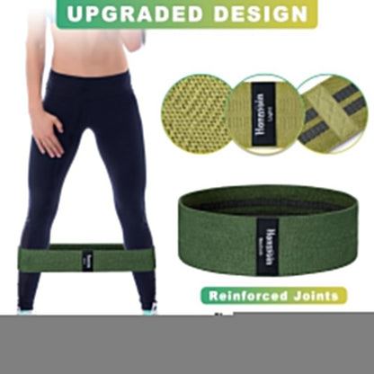 Honmein Resistance Bands for Working Out, 3 Levels Exercise Bands Workout Bands Set for Women Men, Hip Legs Booty Bands for Home Fitness, Gym, Yoga, Pilates(Green)