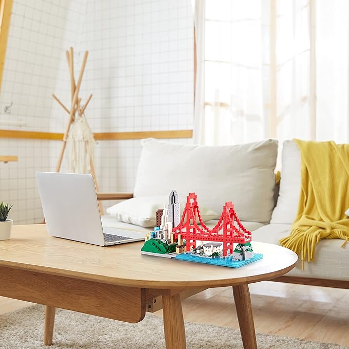 San Francisco Skylines Building Set Model Kit - Engaging Architecture Gift for Adults Micro Mini Blocks 1610pcs+ | Aesthetically Pleasing Fun &amp Compact