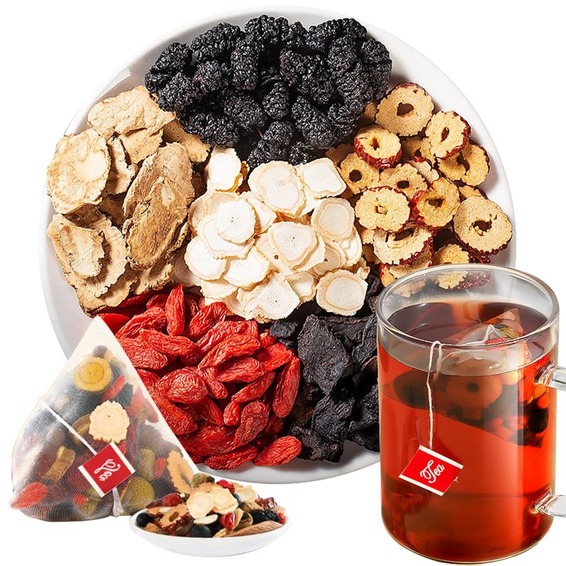 Ginseng Ginseng five Tea Blend 90bags Herbal Tea Red Date and Wolfberry Dried mulberry Red Dates Goji berrie 5.64oz/160g(20bag)