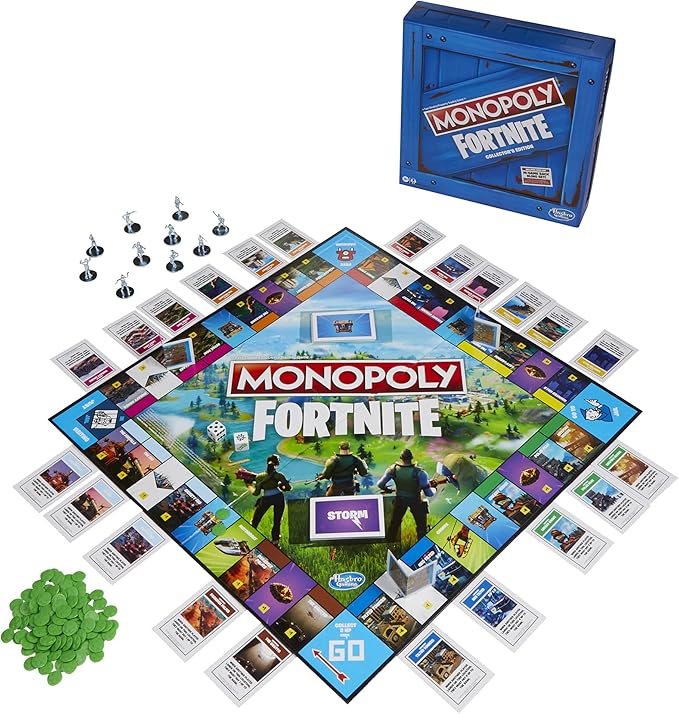 Monopoly: Fortnite Collector's Edition Board Game Inspired by Fortnite Video Game Board Game for Teens and Adults Ages 13 and Up