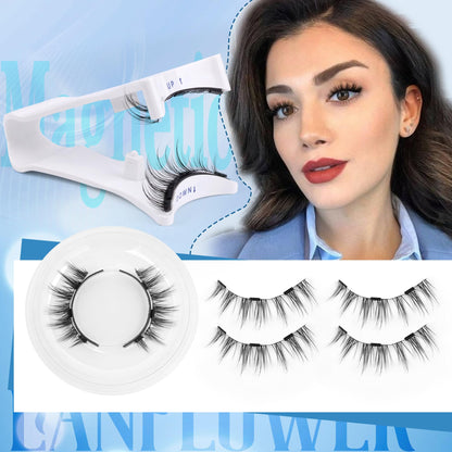 Magnetic Eyelashes with Applicator Reusable Natural Look Magnetic Eyelashes without Eyeliner No Glue Needed Lashes with Magnets Cat Eye False Eyelashes by Lanflower