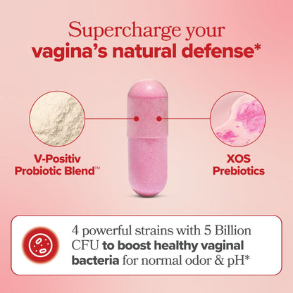 O Positiv URO Vaginal Probiotics for Women pH Balance with Prebiotics & Lactobacillus Probiotic Blend - Vaginal Health Supplement - Promote Healthy Vaginal Odor & Vaginal Flora, 60 Count (Pack of 1)