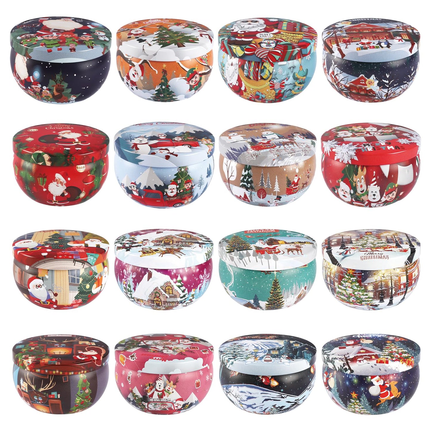 16Pack Christmas Scented Candles Gift- Aromatherapy Candle-Soy Wax-Long Lasting Burn time, Christmas Thanksgiving Gifts for Women，Advent &Home Decor.