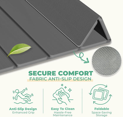 SYIPO Stone Bath Mat - Super Absorbent Non-Slip Diatomite Mat 23.6 x 15.3” | Quick Drying & Easy to Clean, Dark Gray