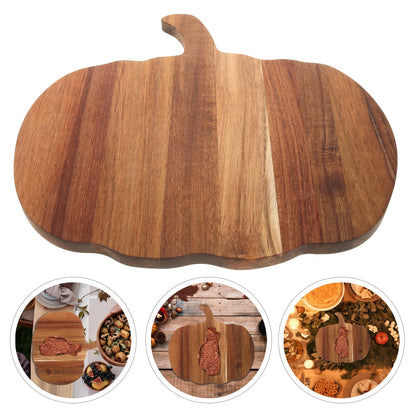 Cabilock Pumpkin Wooden Cutting Board 13-Inch Fall Pumpkin Charcuterie Serving Tray Cheese Board Sushi Display Kitchen Cutting for Autumn Entertaining